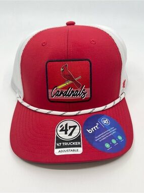 St. Louis Cardinals '47 Brand Scratch brrr Trucker Snapback Rope Hat Cap NEW